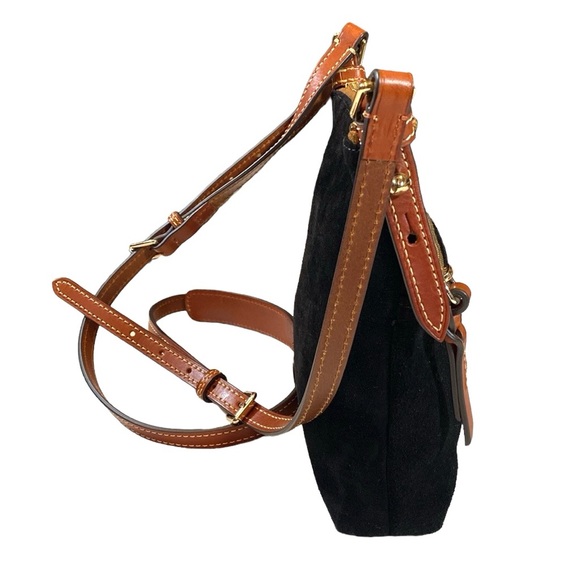 Dooney & Bourke Black Suede Crossbody Bag - Picture 3 of 12